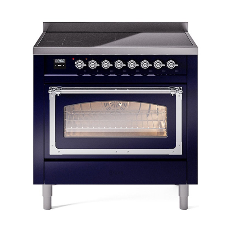 ILVE Nostalgie II Noblesse 36 in Induction Range, Midnight Blue/Chrome
