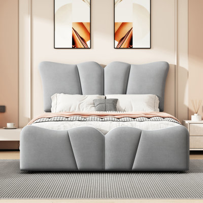 Upholstered Platform Bed Velvet Upholstered Bed