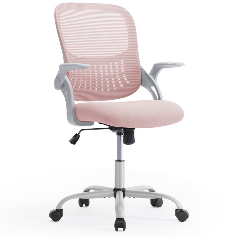 Chaise de bureau ergonomique en filet Azaryia, Rose