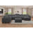 Upholstered Oversized 8 Seater Modular Reversible Chaises Sectional with Two Large Movable Ottomans-1337763216