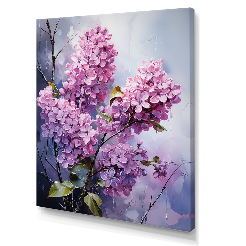 «Lilac Flowers in Full Glory II», reproduction sur toile, Toile tendue, H 44 po x l 34 po x P 1,5 po