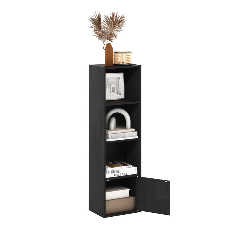 Bibliothèque standard Aagam, Noir, (4 tablettes) H 42 po x l 12 po x P 10 po