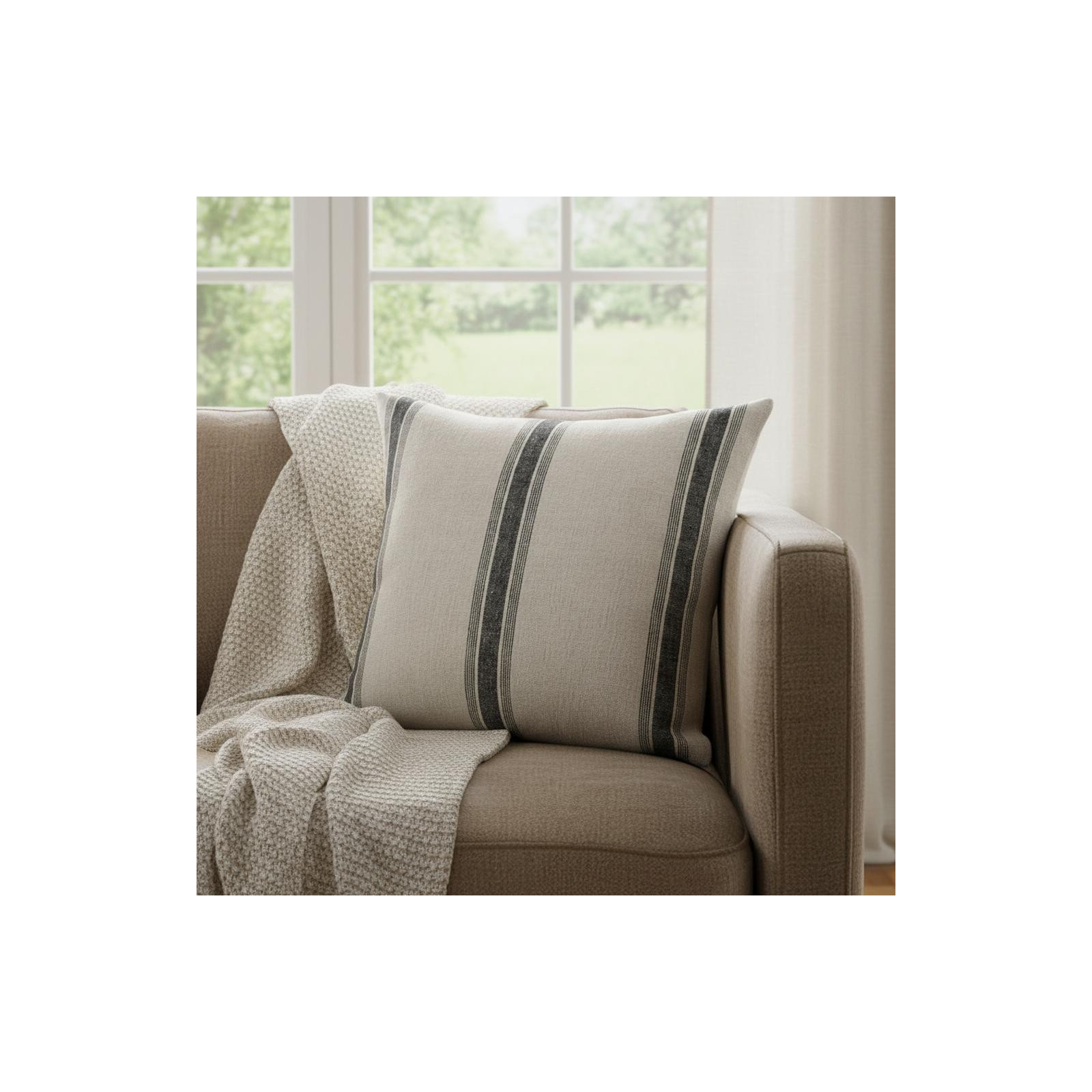 Sonia Striped Linen Pillow Cover