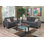 Ensemble de causeuse moderne 2 pièces, 4 coussins décoratifs