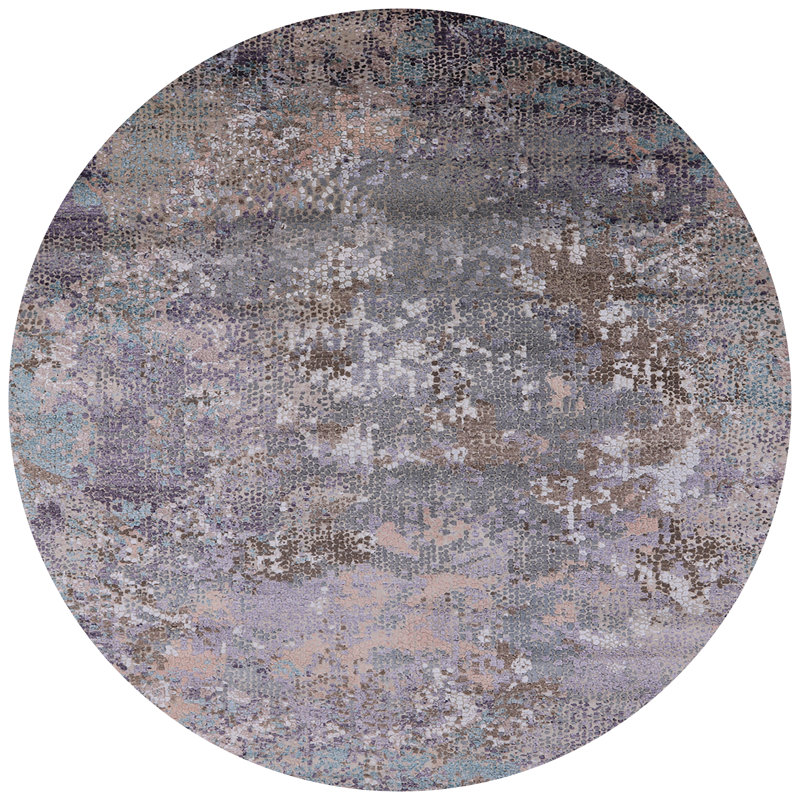Tapis gris / brun Brinckerhoff, Rond 3 pi