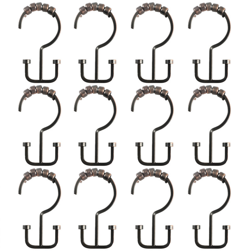 Crochets de rideau de douche Deco, Bronze