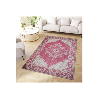 Tapis décoratif bohème traditionnel lavable à la machine
