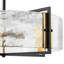 Modern 6-Light Cloud Glass Drum Chandelier