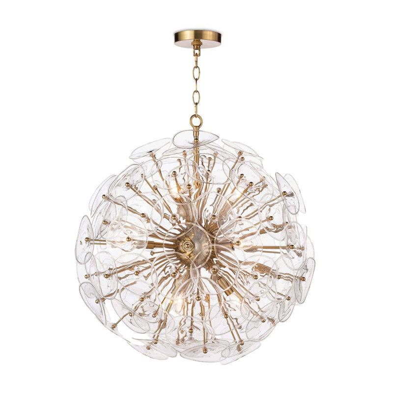 Petit lustre en verre coquelicot (transparent)