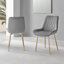 Alezzo Modern High Gloss Extendable Dining Table Set with 6 Luxury Velvet Dining Chairs-119712977-86714124