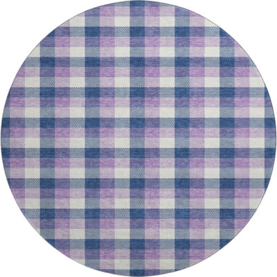 Premium Machine Washable Crumley AMF1053 Plaid Rug