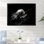 Reproduction d'art sur toile, noir et blanc