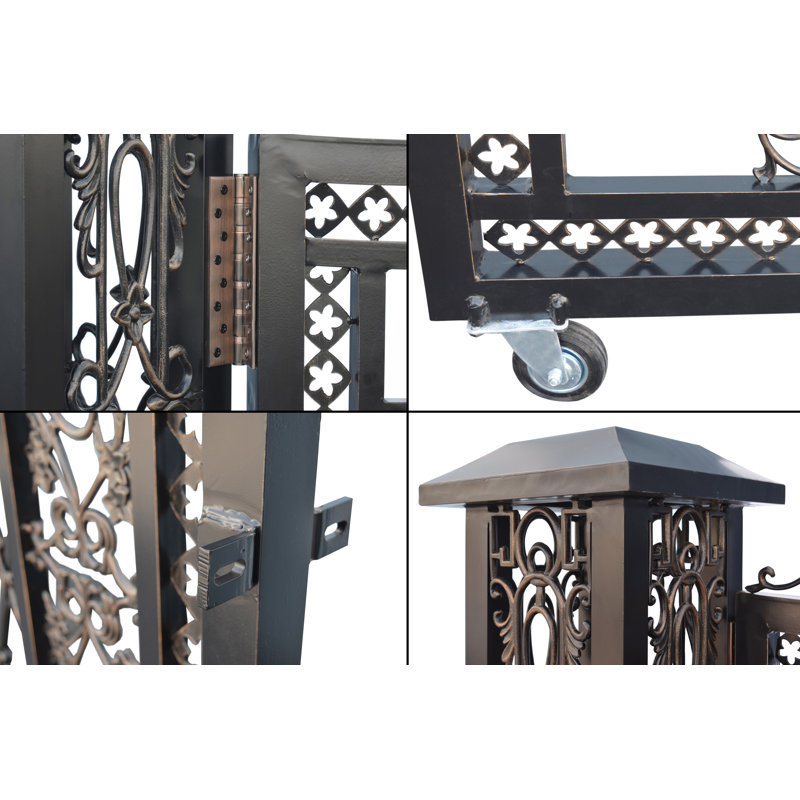 Bridgeton Moore Wide Bronze Aluminum Driveway Gate Kit