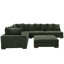 Large Seating 5 - Seat Corduroy Modular Sleeper Sectional, Dark , 16 Toss Pillows, Design For Custom Space In , Middle Firm Cushions, Assembly With No Extra Parts Required Sectional Customizable