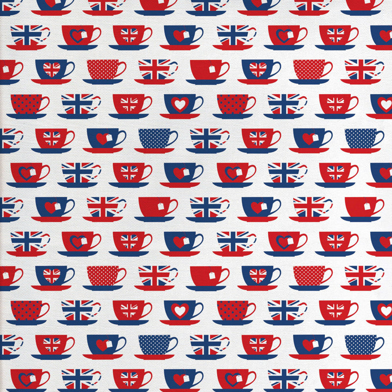 Tissu tea party, l 58 po x L 72 po