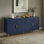 Buffet 64,8 po pour salle à manger, armoire de rangement moderne avec portes et tablettes réglables, crédence en bois pour la cuisine et le vestibule