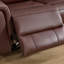Canapé inclinable manuel en cuir véritable de luxe moderne et luxueux Crawley