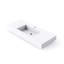 Lavabo vasque rectangulaire pour salle de bain, 48,14 pouces, surface solide, blanc mat, design moderne et facile d'entretien