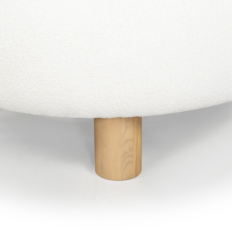 Fauteuil d'appoint Iyali, Ivoire Bouncle, Naturel