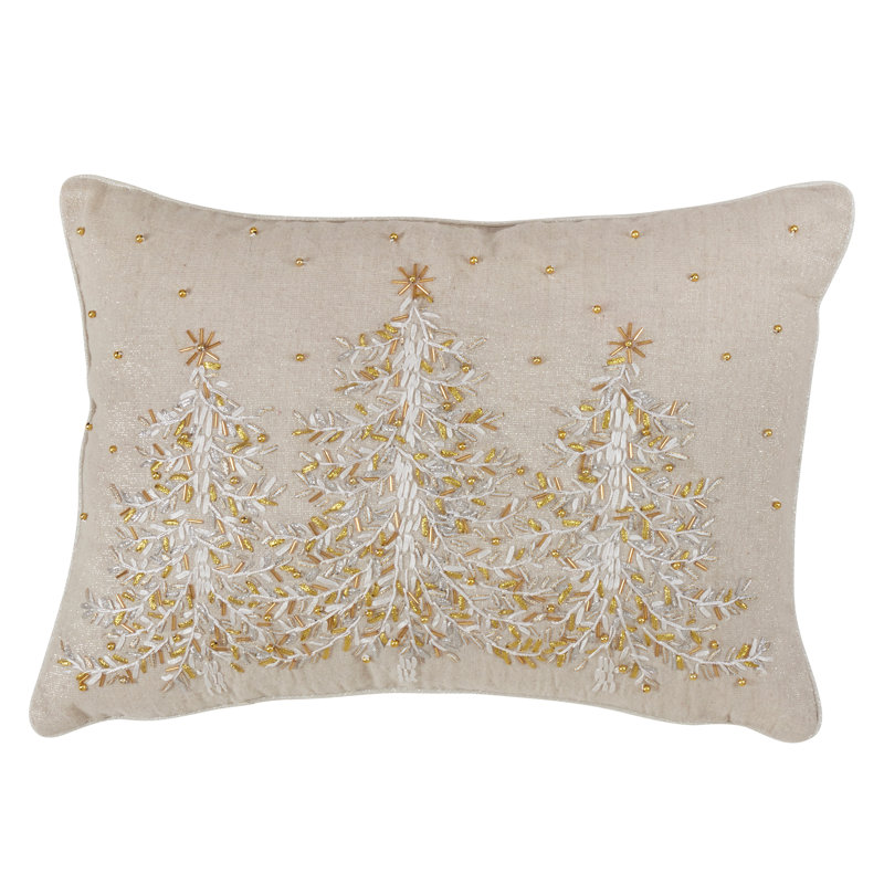  Coussin lombaire brodé, Inférieur, Rectangle H 14 po x l 20 po