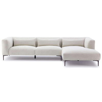 Laley Right-Facing L-Shaped Linen Sectional