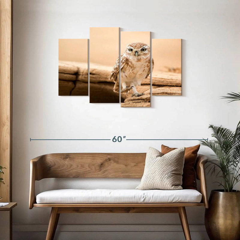 Brampt Desert Owl, 27" H x 43" W