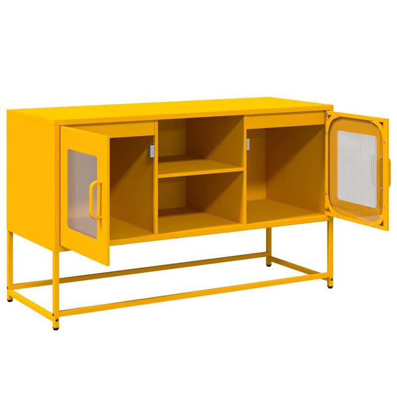 Unfinished TV Stand for TVs up to 43", Mustard Yellow