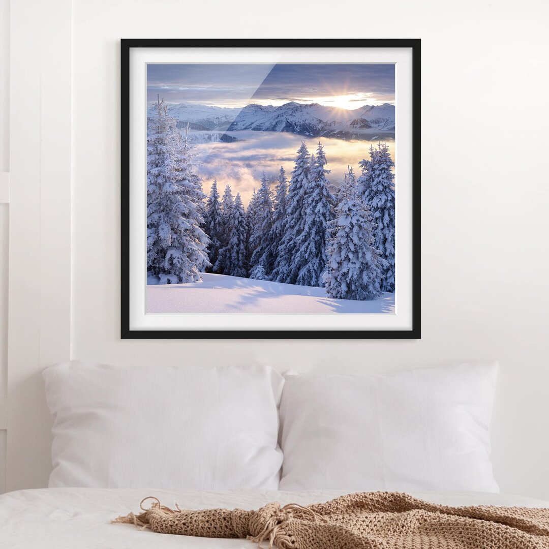 Gerahmtes Poster Blick auf die Hohen Tauern vom Kreuzkogel, Österreich