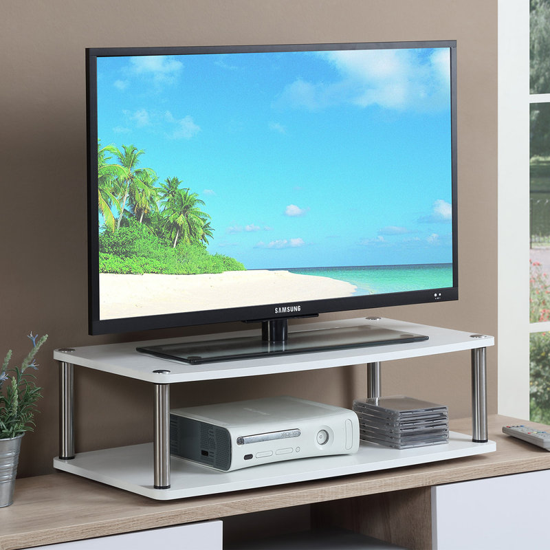 Edwin 31.50" Double Tier Swivel Riser for TVs up to 37", White