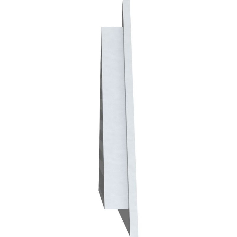 Triangle droit en PVC - conduit à pignon droit avec cadre plat blanc, Brai 11/12, H 37 po x l 80,875 po x P 3 po