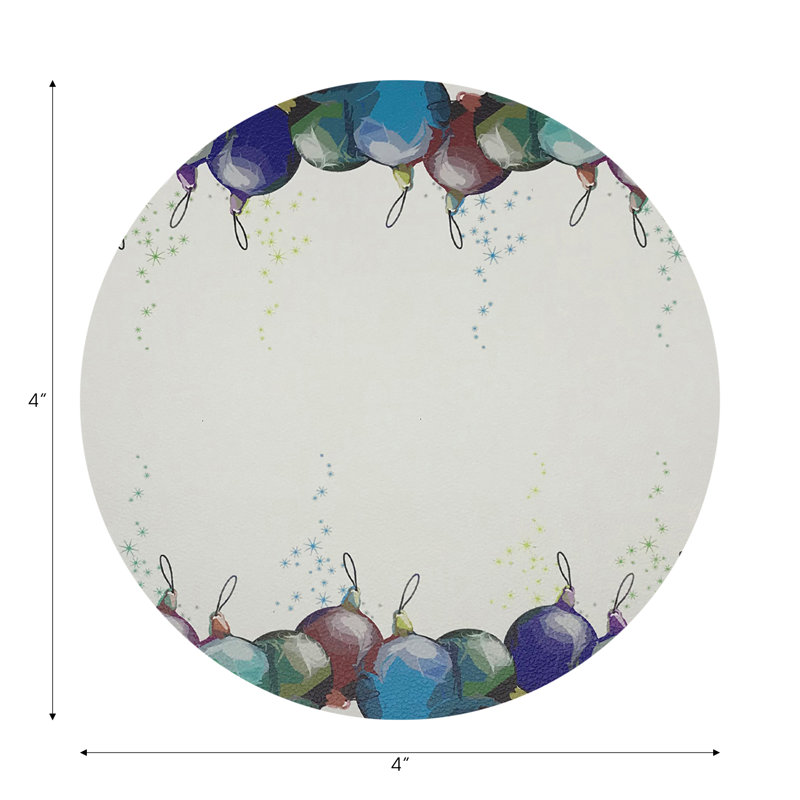 Sous-verres ronds en cuir Vegan