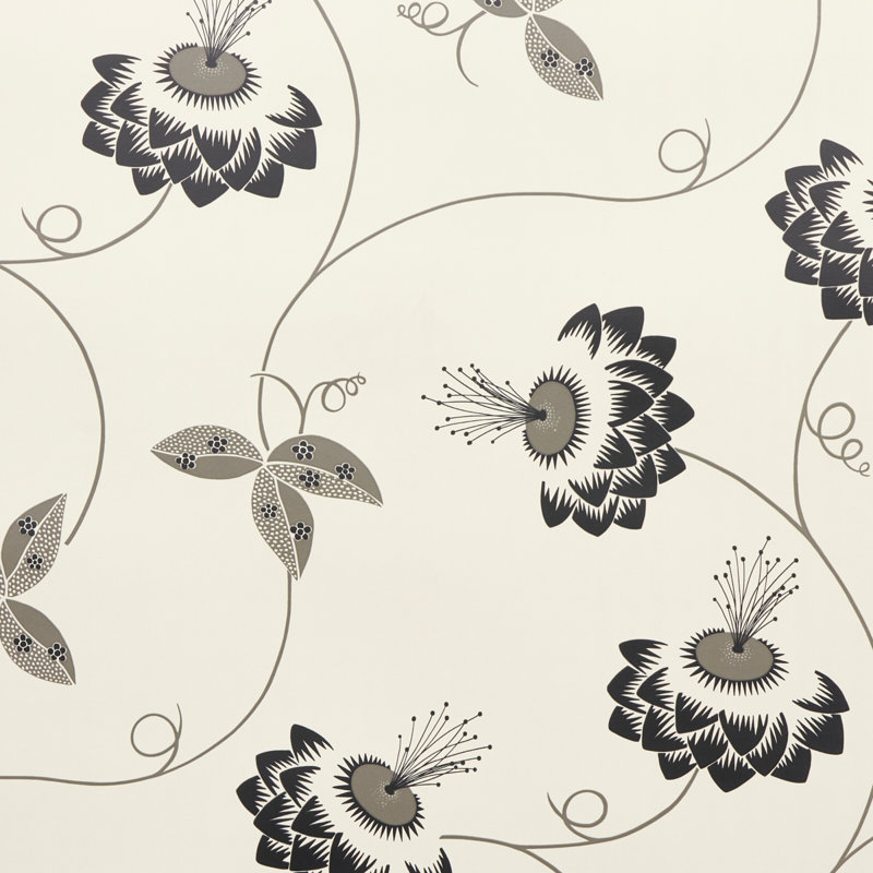 Papier peint Schumacher x Neisha Crosland Merlin, Noir/crème