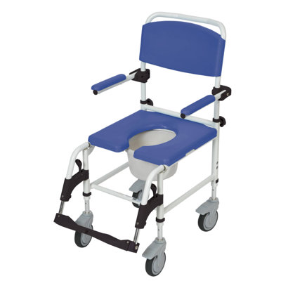 Aluminum Shower Commode Transport Chair