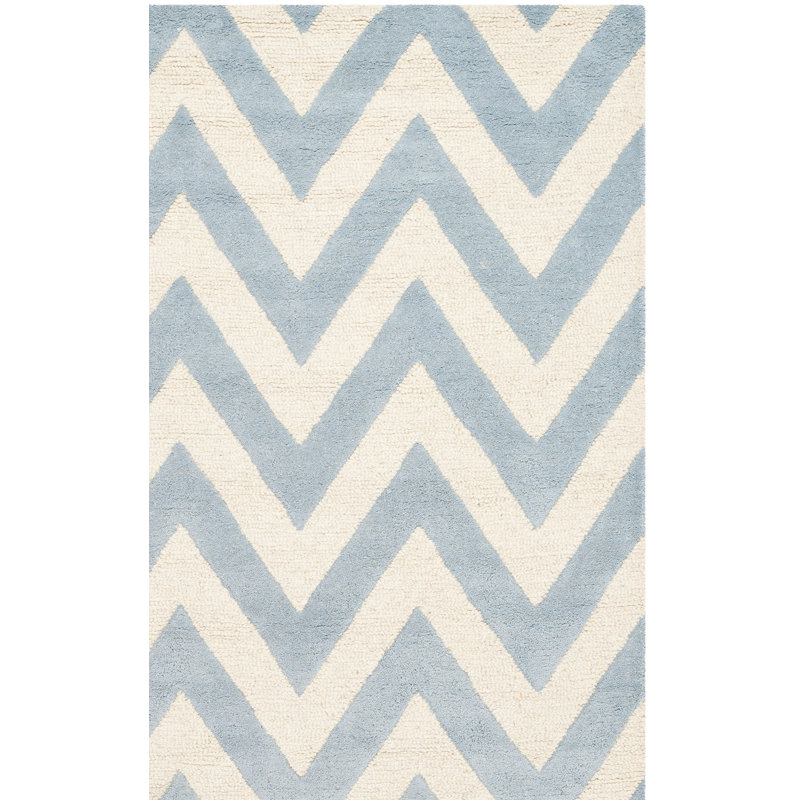 Tapis en laine touffeté à la main Sanyla, Tapis de couloir 2 pi 6 po x 12 pi