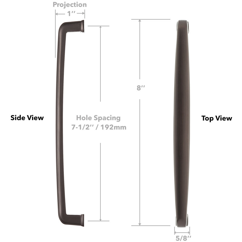 7.5" Center Cabinet Handle Pull Multipack, Oil Rubbed Bronze