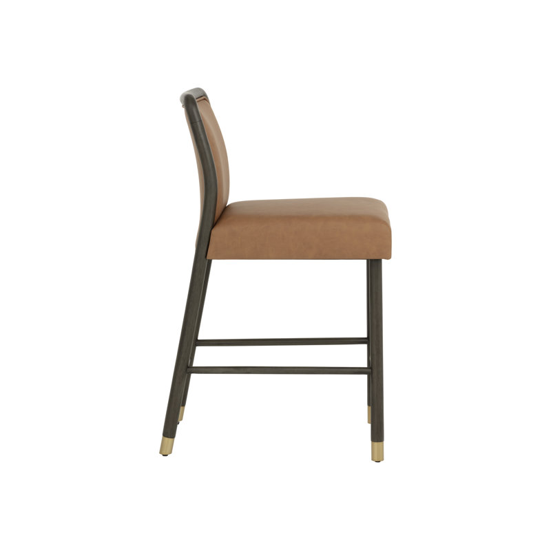 Jeno Upholstered Bar Stool, Milliken Cognac