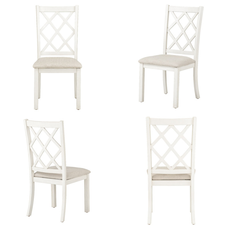 Ensemble repas pour quatre personnes, Noyer, Beige