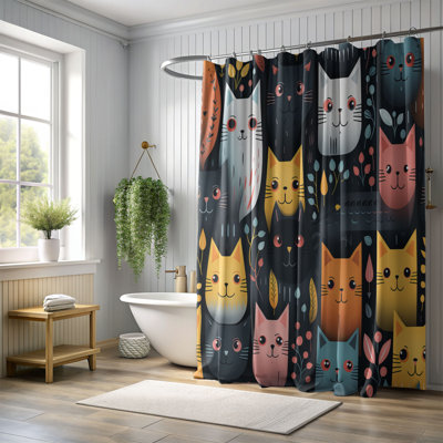 Eerie Cats - Premium Shower Curtain