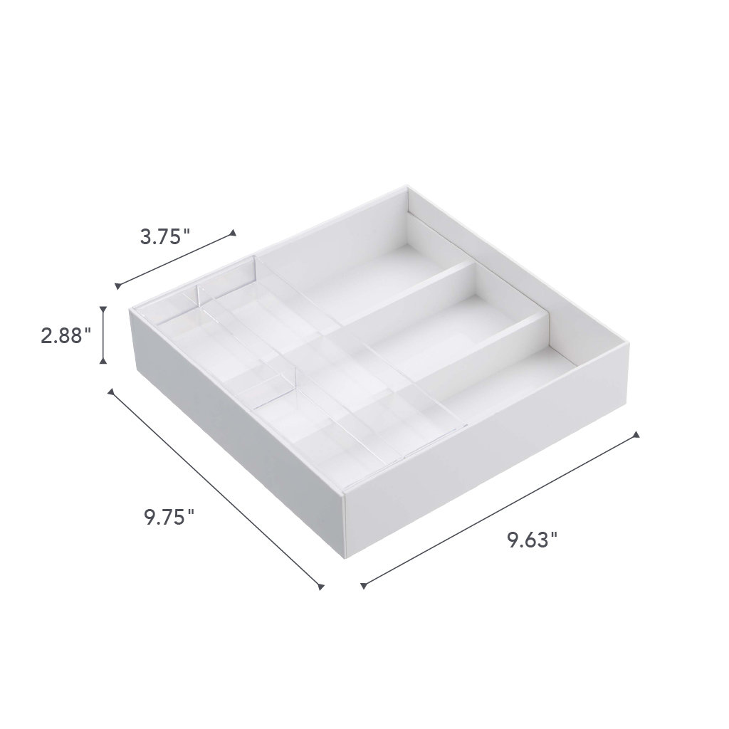 Tower Expandable Cutlery Drawer Organizer, White