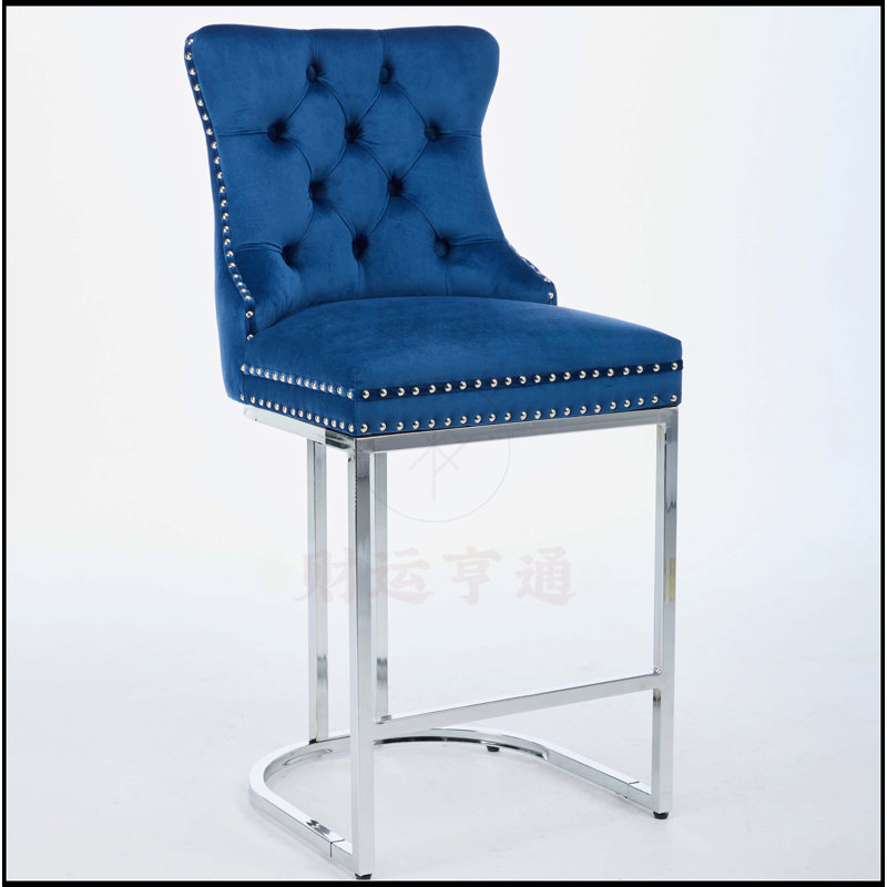 Tabouret de bar Milliord, Bleu
