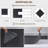 FLYFISH 12" x 12" Peel and Stick Floor Tiles, 1.2 mm Thick Vinyl Flooring, 20 Tiles, Black Vein Marble-129225436