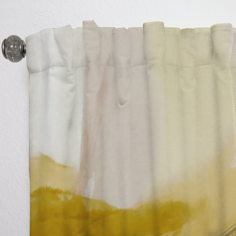 Hueramo - Rideau en velours abstrait - 1 panneau, L 52 po x L 90 po