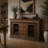 Metal Cladded Sideboard, 57x16x39