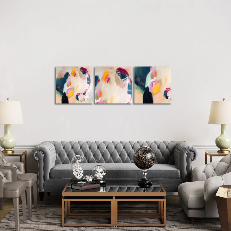 Bundled Parallels Triptych - Canvas Wall Art Set - Wrapped Canvas (Set of 3)