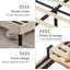 Auxter Platform Bed Frame with Velvet Upholstered Headboard and Wooden Slats Support, Mattress Foundation/No Box Spring Needed-458788538-445657464
