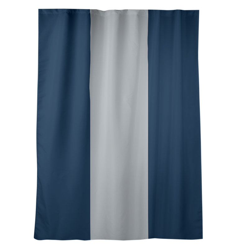 Mississippi Rebellion Sateen Room Darkening Curtain Single Panel, Blue/Silver