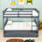 Full Over Full Bunk Bed With Built-In Ladder, Guardrails And Twin Trundle-1782031542