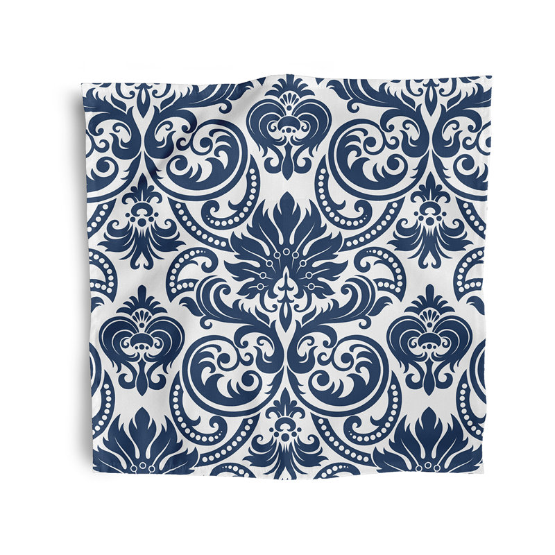 Chateng Polyester Floral Square Napkin, Blue