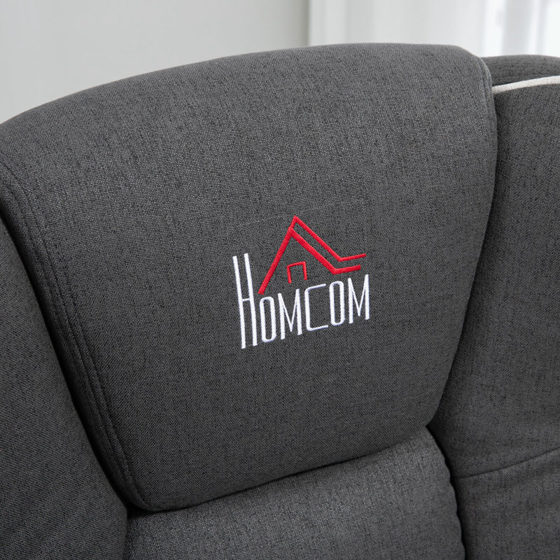 Upholstered Home Theater Seat with Cup Holder
