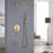 Concealed Complete Shower System with Rough-In Valve Rain Shower Heads with Bathtub Faucet-85420381